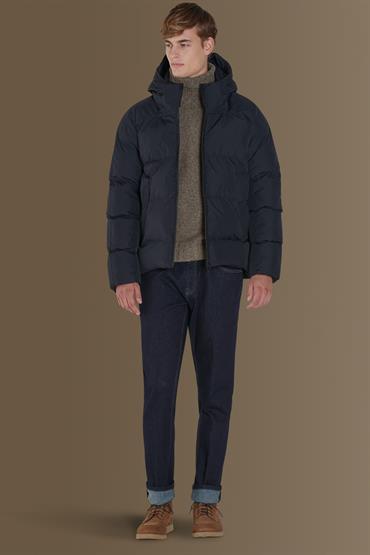 QUILTED PADDED JACKET DK BLUE