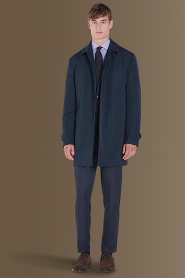 padded raincoat BLUE
