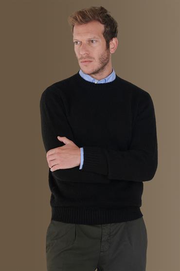 round neck sweater BLACK