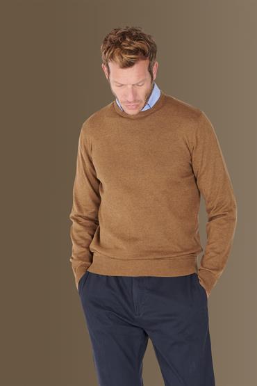 round neck sweater CAMEL