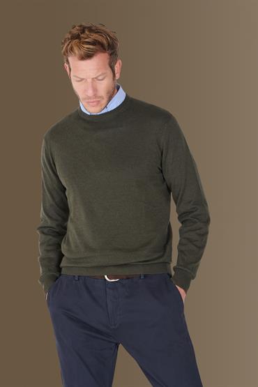 round neck sweater MILITARY