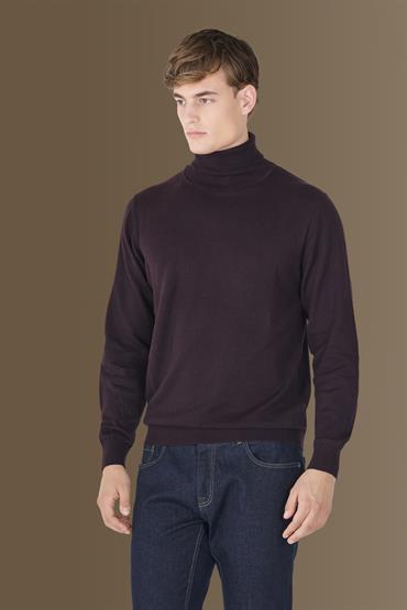 turtle neck sweater BORDEAUX