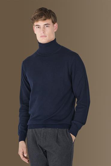 turtle neck sweater DK BLUE