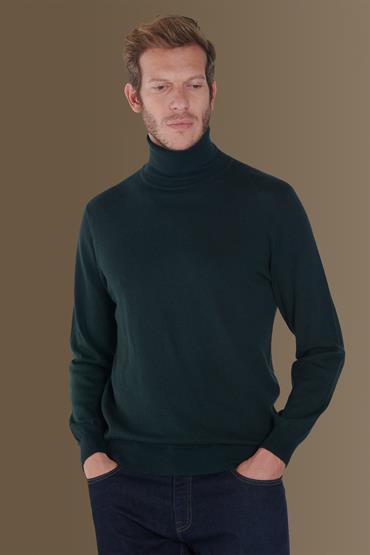 turtle neck sweater DK GREEN