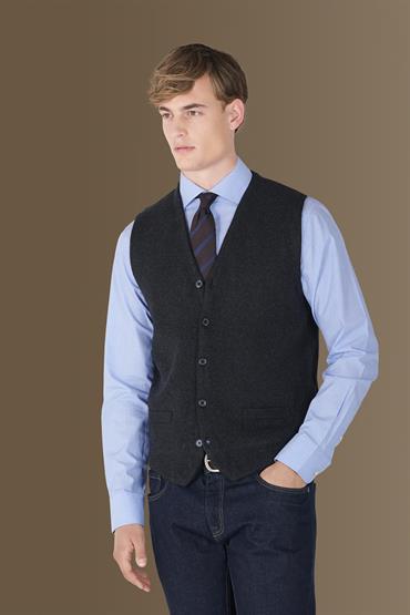 vest with buttons DK GREY