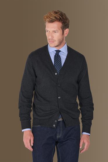 cardigan DK GREY