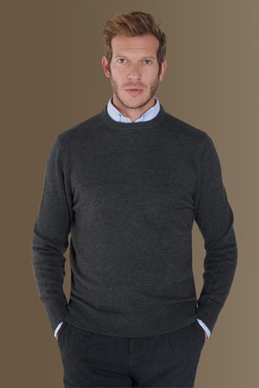 round neck sweater GREY