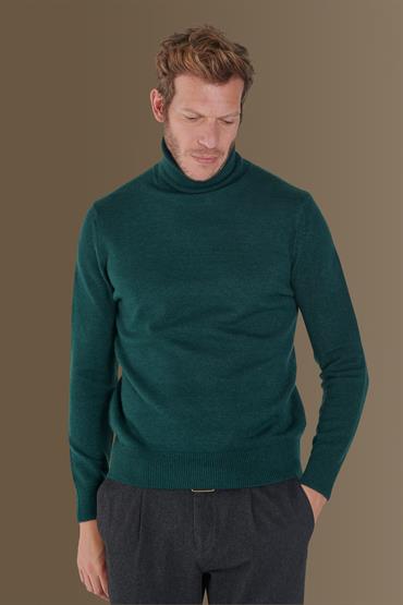 turtle neck sweater DK GREEN