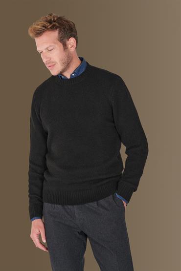 round neck sweater BLACK