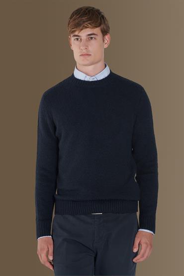 round neck sweater BLUE