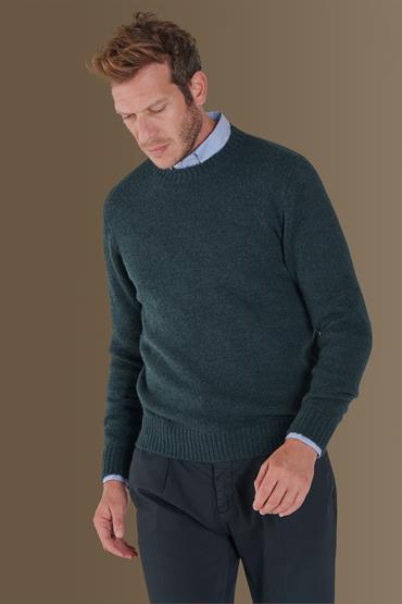 round neck sweater GREEN