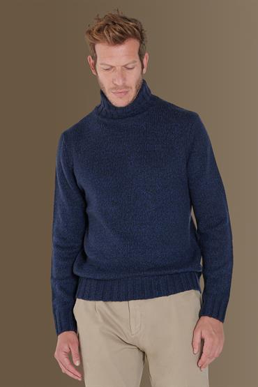turtle neck sweater BLUE