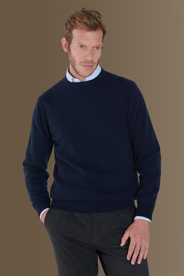 ROUND NECK SWEATER DK BLUE