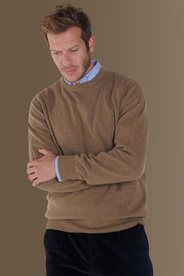 ROUND NECK SWEATER TAUPE