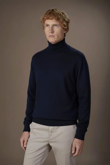 TURTLE NECK SWEATER BLUE NAVY