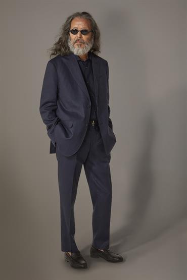 NOTCH SINGLE BREASTED SUIT DK BLUE