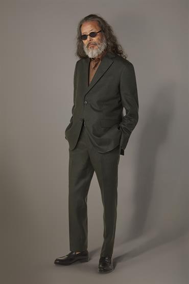 NOTCH SINGLE BREASTED SUIT GREEN