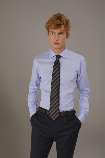 FRENCH COLLAR SLIM FIT CLASSIC SHIRT DK SKY