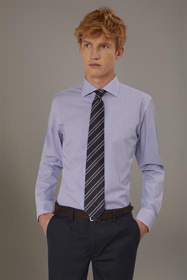 FRENCH COLLAR SLIM FIT CLASSIC SHIRT WHITE/BLUE