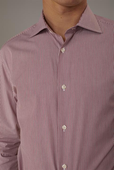 FRENCH COLLAR SLIM FIT CLASSIC SHIRT WHITE/BORDE