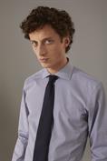 FRENCH COLLAR SLIM FIT CLASSIC SHIRT WHITE/DK BL