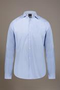 FRENCH COLLAR SLIM FIT CLASSIC SHIRT WHITE/SKY