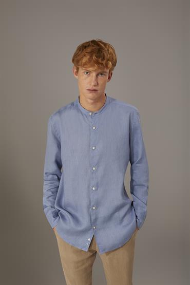 COREAN COLLAR SHIRT DENIM