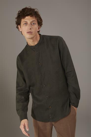COREAN COLLAR SHIRT MILITARY