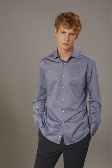 FRENCH COLLAR SHIRT BAGGY FIT DENIM