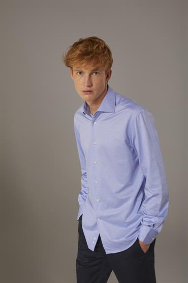 FRENCH COLLAR SHIRT BAGGY FIT SKY