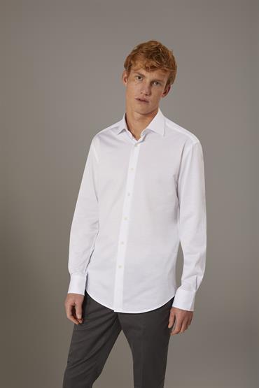 FRENCH COLLAR SHIRT BAGGY FIT WHITE