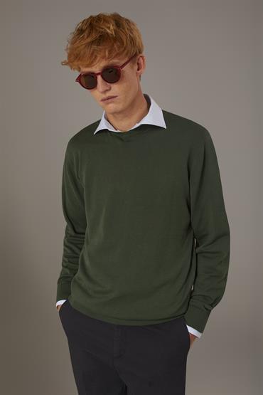 ROUND NECK SWEATER GREEN