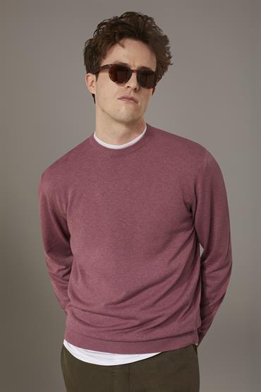 ROUND NECK SWEATER MAUVE MEL
