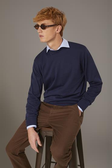 ROUND NECK SWEATER ROYAL