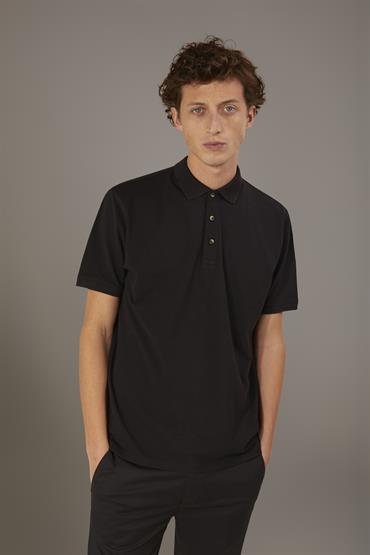 SHORT SLEEVE POLO BLACK