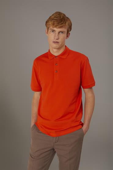 SHORT SLEEVE POLO ORANGE