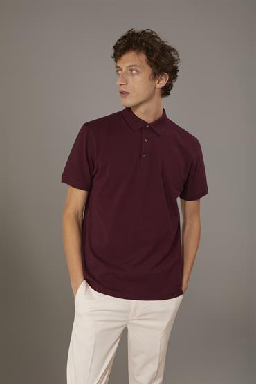 SHORT SLEEVE POLO WINE