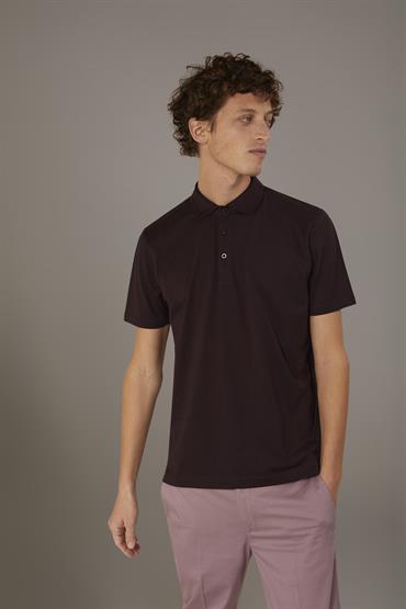 SHORT SLEEVE FRENCH COLLAR POLO BORDEAUX