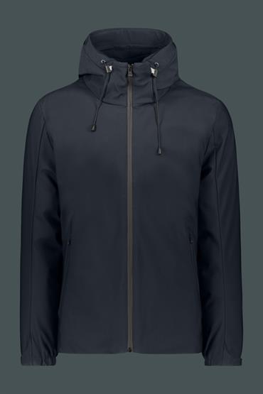 TECH JACKET WITH HOOD<br/>VARIANTE : BLACK