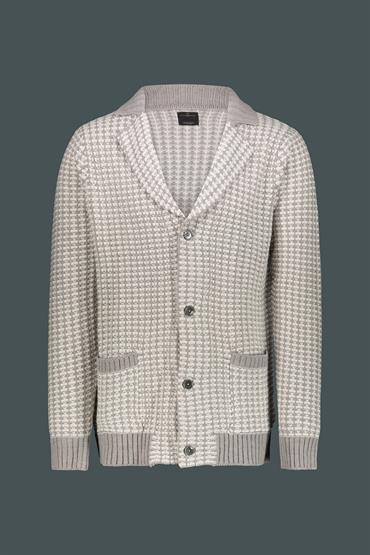 CARDIGAN<br/>VARIANTE : BLUE/GREY