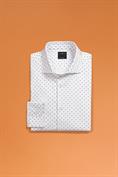 FRENCH COLLAR CLASSIC FIT CASUAL SHIRT WHITE/BLU