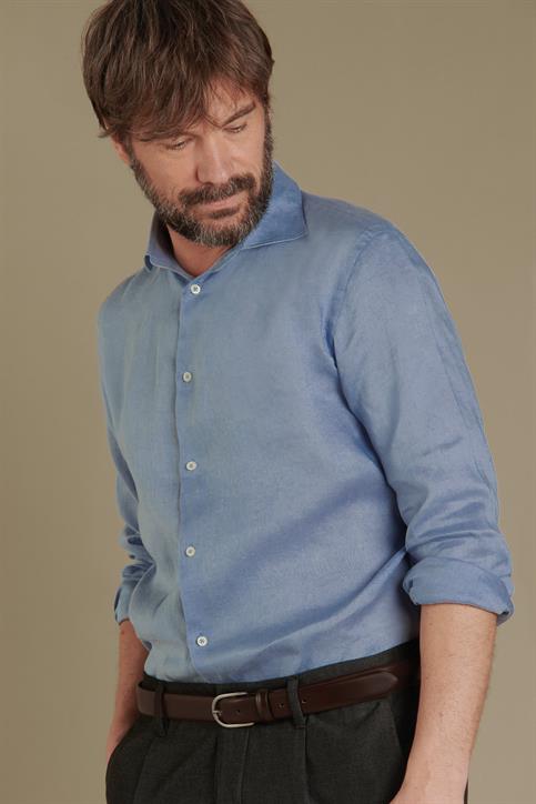 FRENCH COLLAR SLIM FIT CASUAL SHIRT