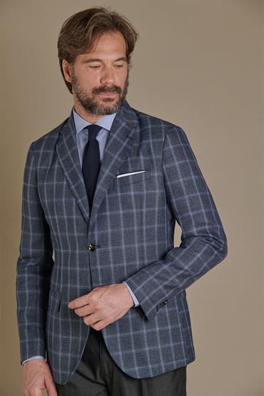 NOTCH SINGLE BREASTED JACKET<br/>VARIANTE : BLUE
