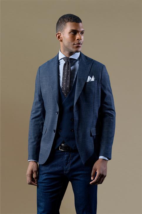 PEAK LAPEL SINGLE BREASTED JACKET