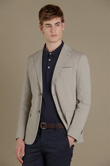 NOTCH SINGLE BREASTED JACKET<br/>VARIANTE : BEIGE