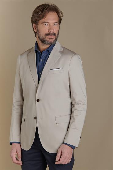 NOTCH SINGLE BREASTED JACKET<br/>VARIANTE : BEIGE
