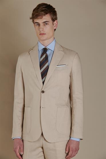 notch single breasted jacket<br/>VARIANTE : BEIGE