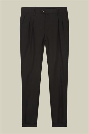 CLASSIC TROUSERS WITH TURN UP HEM<br/>VARIANTE : DK BLUE