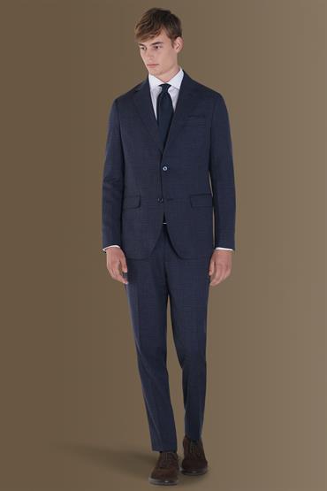 notch single breasted suit<br/>VARIANTE : BLUE