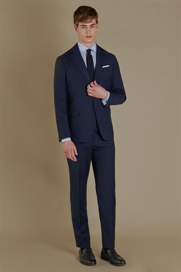 notch single breasted suit<br/>VARIANTE : BLUE